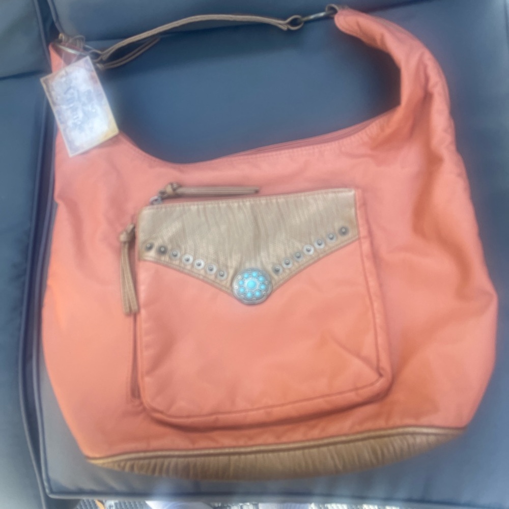 Bueno Orange and Tan Hobo Bag NWT